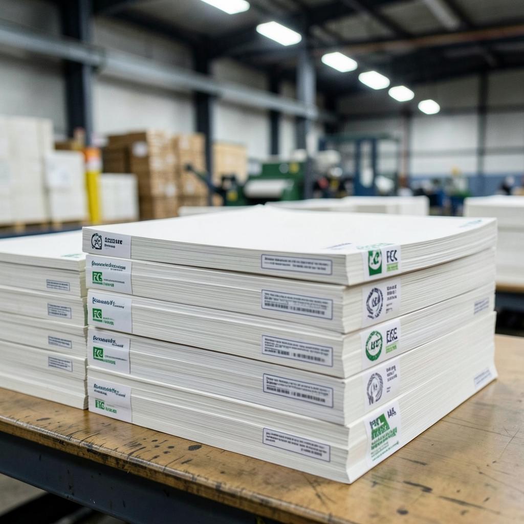 Sustainably sourced certified paper stocked at Sable Press